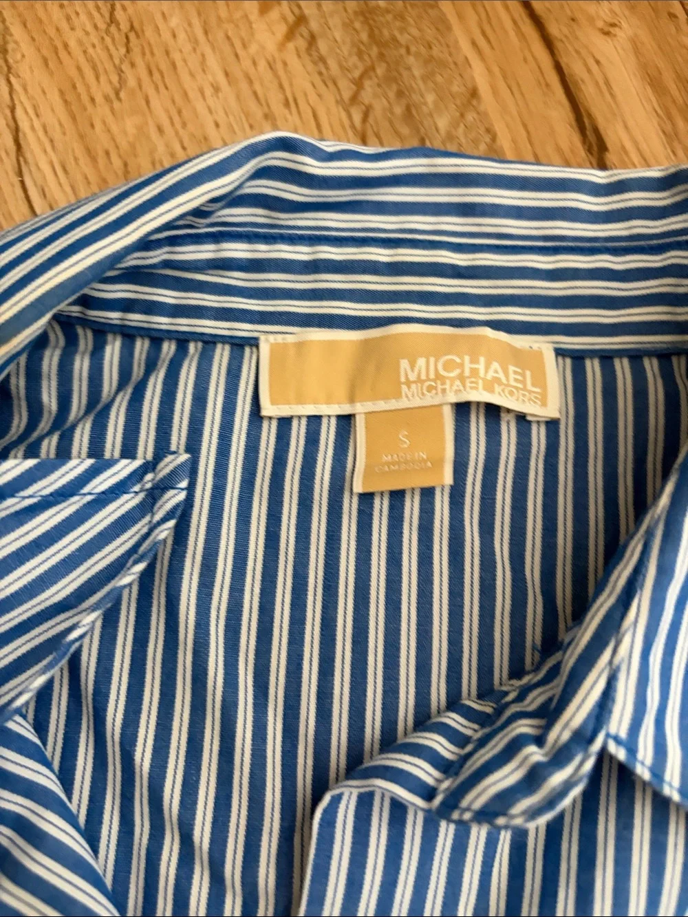 Michael Kors Blue & White Striped Two-Piece Set